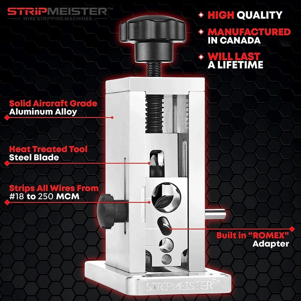 StripMeister Original Máquina Pelacables - Máquina Pelacables Accionada por Taladro